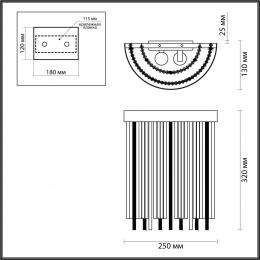 Odeon light 4788/2W HALL ODL21 554 золото/металл/стекло Бра E14 2*40W YORK  - 2 купить